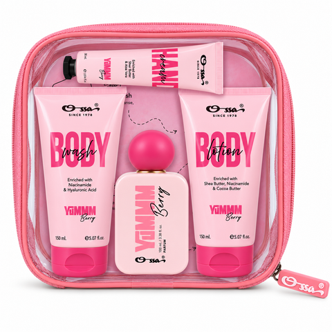 GOURMAND YUMMM BERRY BODY WASH & LOTION, PARFUM & HAND CREAM
