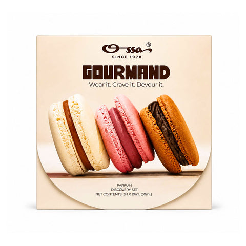 OSSA Gourmand Parfum Miniature Set for Men & Women, 30ML (3 x 10ML) | Vanilla, Berry & Caramel Fragrances | Long Lasting Unisex Perfume Gift Set | Premium Travel Size Parfum Collection
