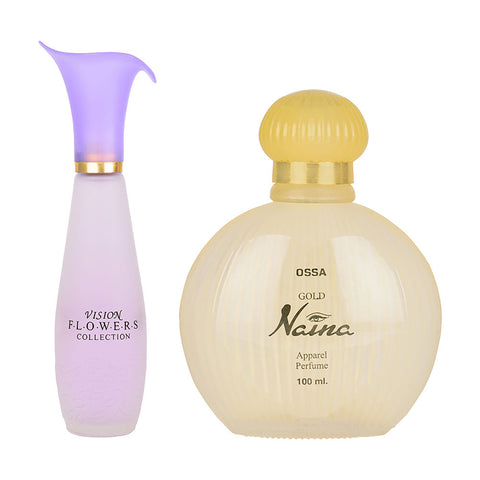 Gold Naina Apparel Perfume 100ml & Vision Flower Apparel Perfume 35ml