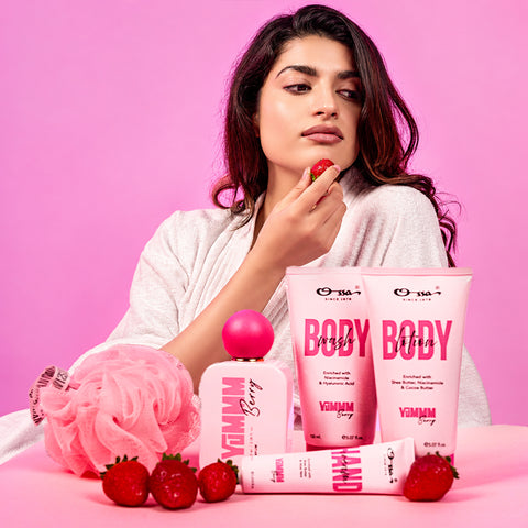 GOURMAND YUMMM BERRY BODY WASH & LOTION, PARFUM & HAND CREAM
