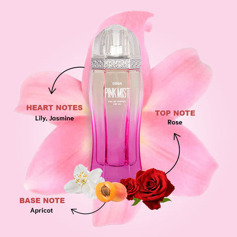 Ossa Pink Mist Eau de Parfum With Floral And Fruity Notes