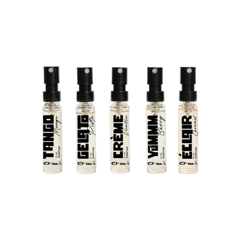 Ossa Gourmand Trial Pack - Tango Mango, Gelato Pista, Creme Vanilla, Yummm Berry, Eclair Caramel Unisex Parfum 2ML x 5 Parfum